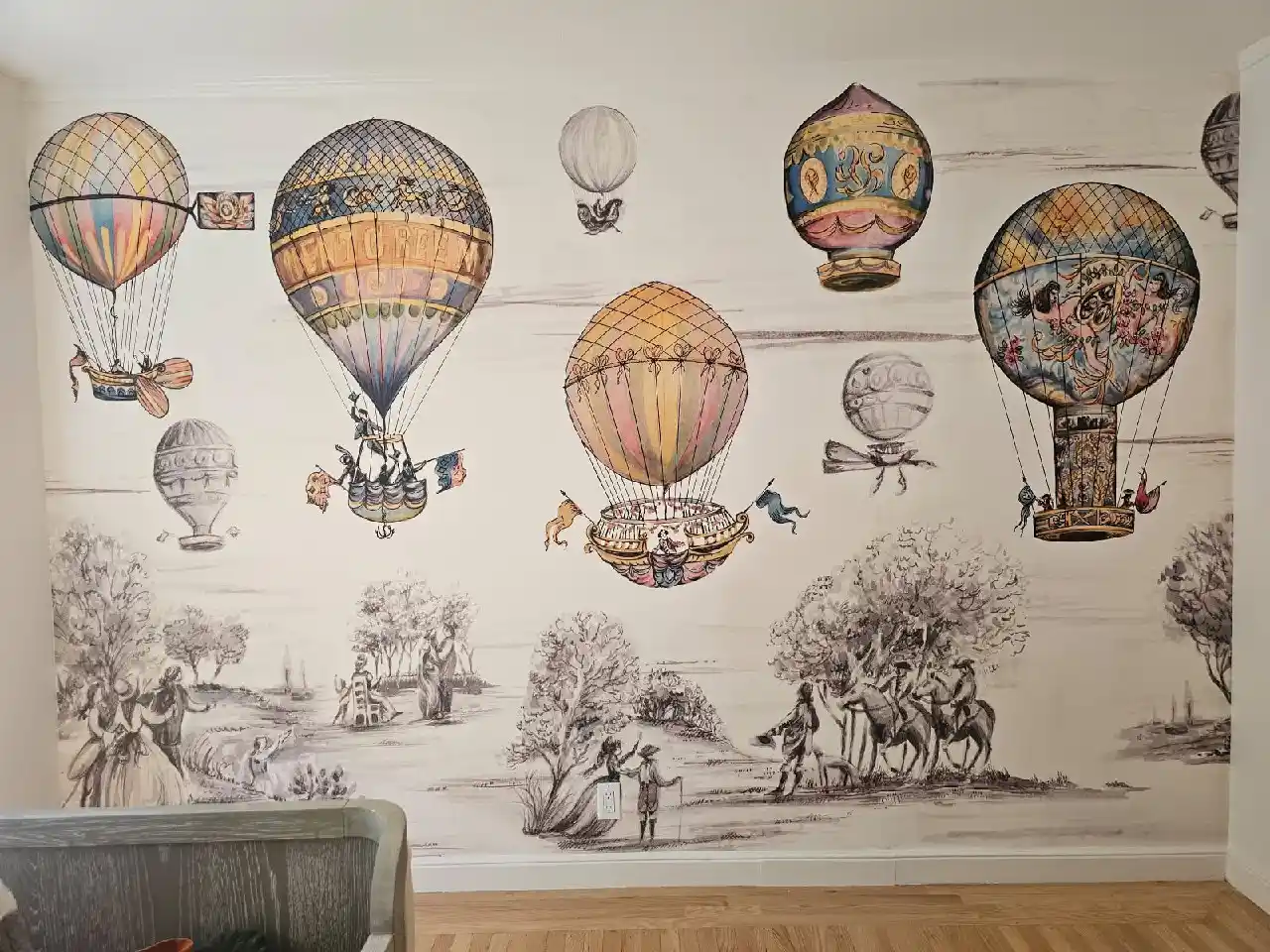 Wallpaper installation project in Encinitas, CA