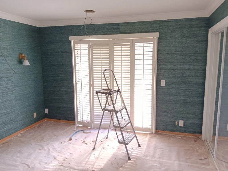 Modern wallpaper pattern in San Diego interior